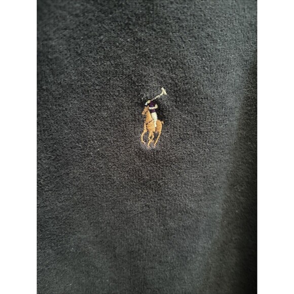 Polo Ralph Lauren Black Quarter Zip Pullover Estate Rib Sweater XXL Designer Y2K - Picture 5 of 7